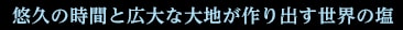 悠久の時間と広大な大地が作り出す世界の塩