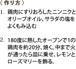 鶏の香草焼きの作り方